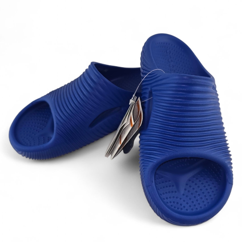 CROCS Unisex Recovery Slide Mellow Tide Blue LiteRide Sink-Softness Size 9